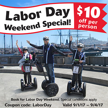 labor day discount segway tour ad