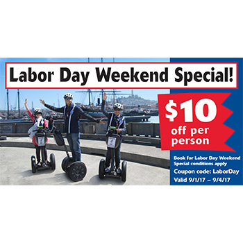 labor day discount segway tour ad