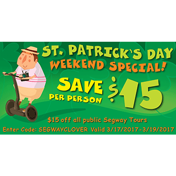 st patricks day discount segway tour ad